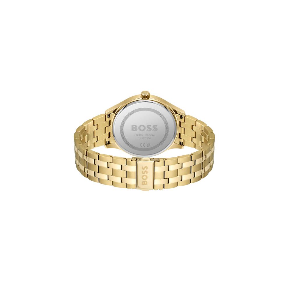 BOSS Elite 41MM Black Dial Yellow Gold IP Case Bracelet Watch image number 2