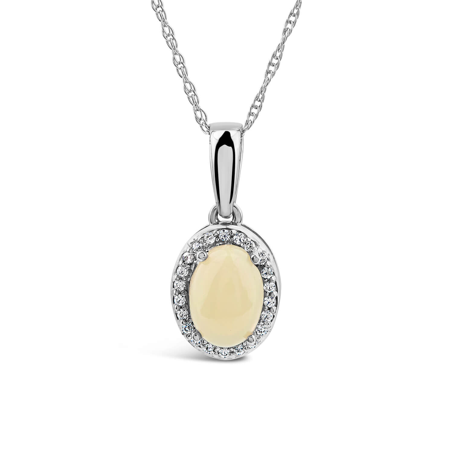 Opal halo necklace hot sale