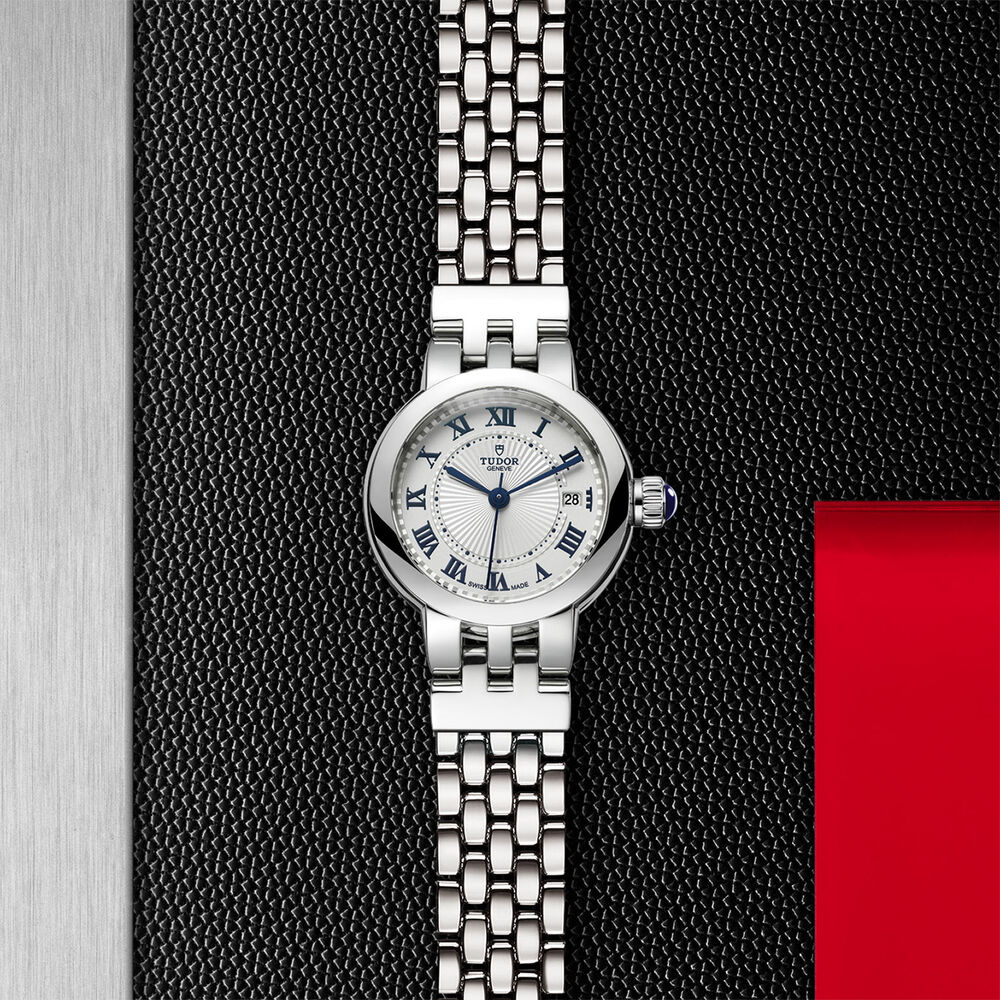 Tudor Clair de Rose 26mm White Dial Steel Bracelet Ladies' Watch image number 3