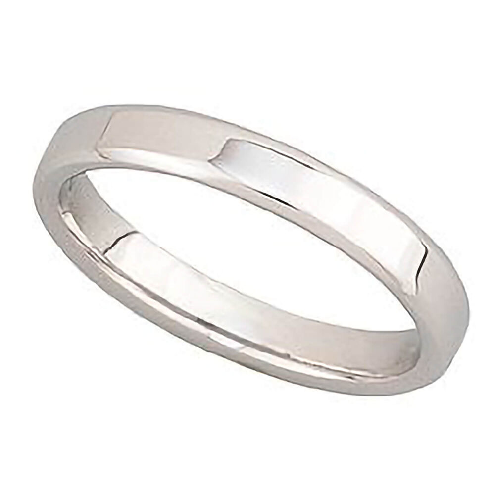 Ladies' 9ct white gold 3mm superior court wedding ring image number 0
