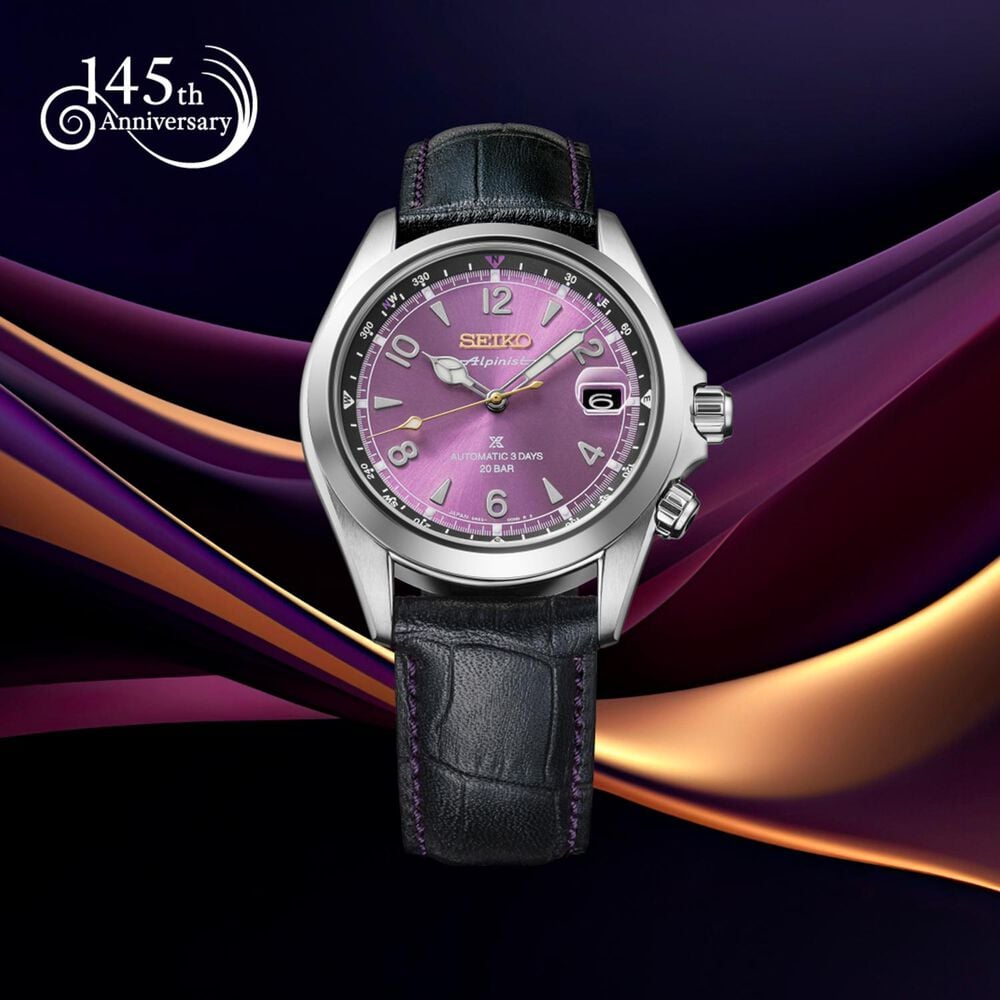 Seiko 145th Anniversary Alpinist Mechanical Limited Edition Edo Purple Watch