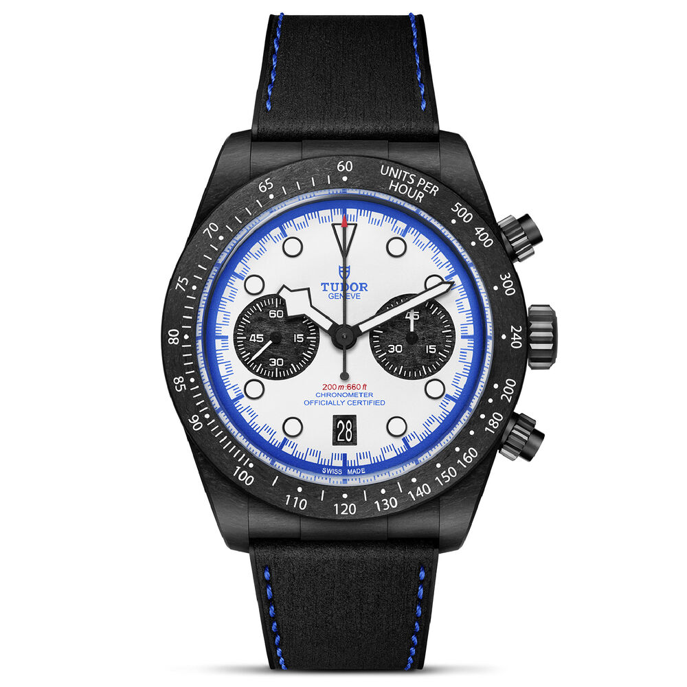 TUDOR Black Bay Chrono 'Carbon 25' Limited Edition 42mm White Dial Black Strap Watch image number 0