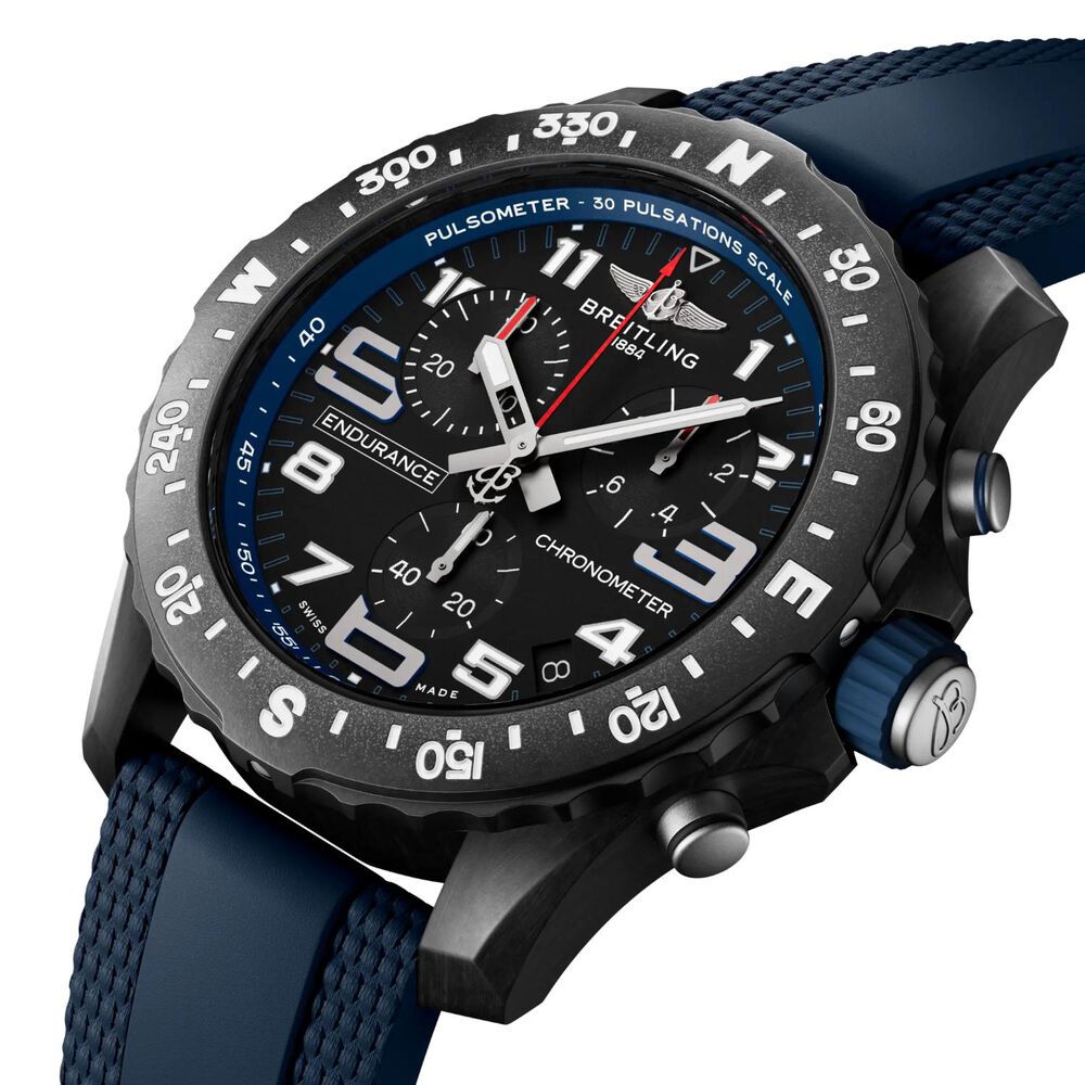 Breitling Endurance Pro 44mm Blue Detail Rubber Strap Watch