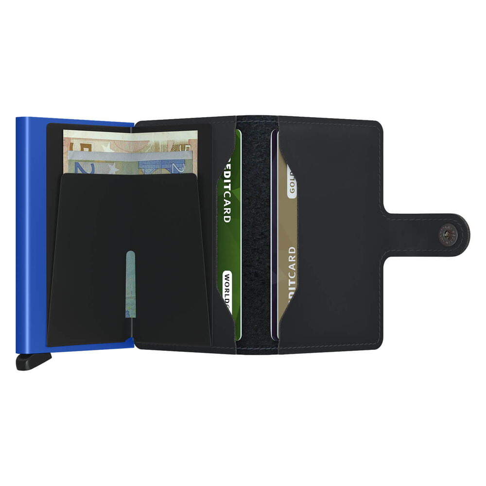 Secrid Matte Black & Blue Miniwallet image number 3