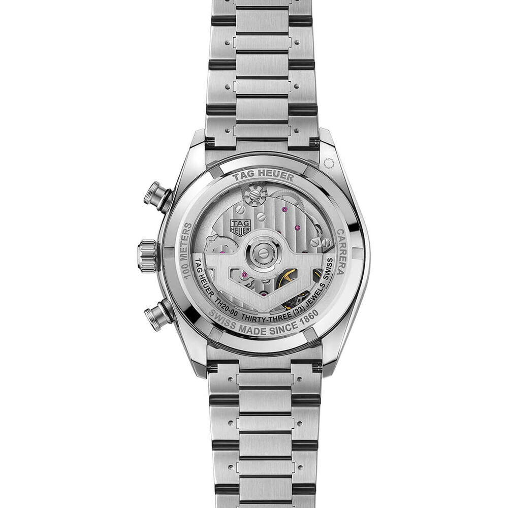 TAG Heuer Carrera Chronograph Sport 42mm Black Dial Steel Bracelet Watch
