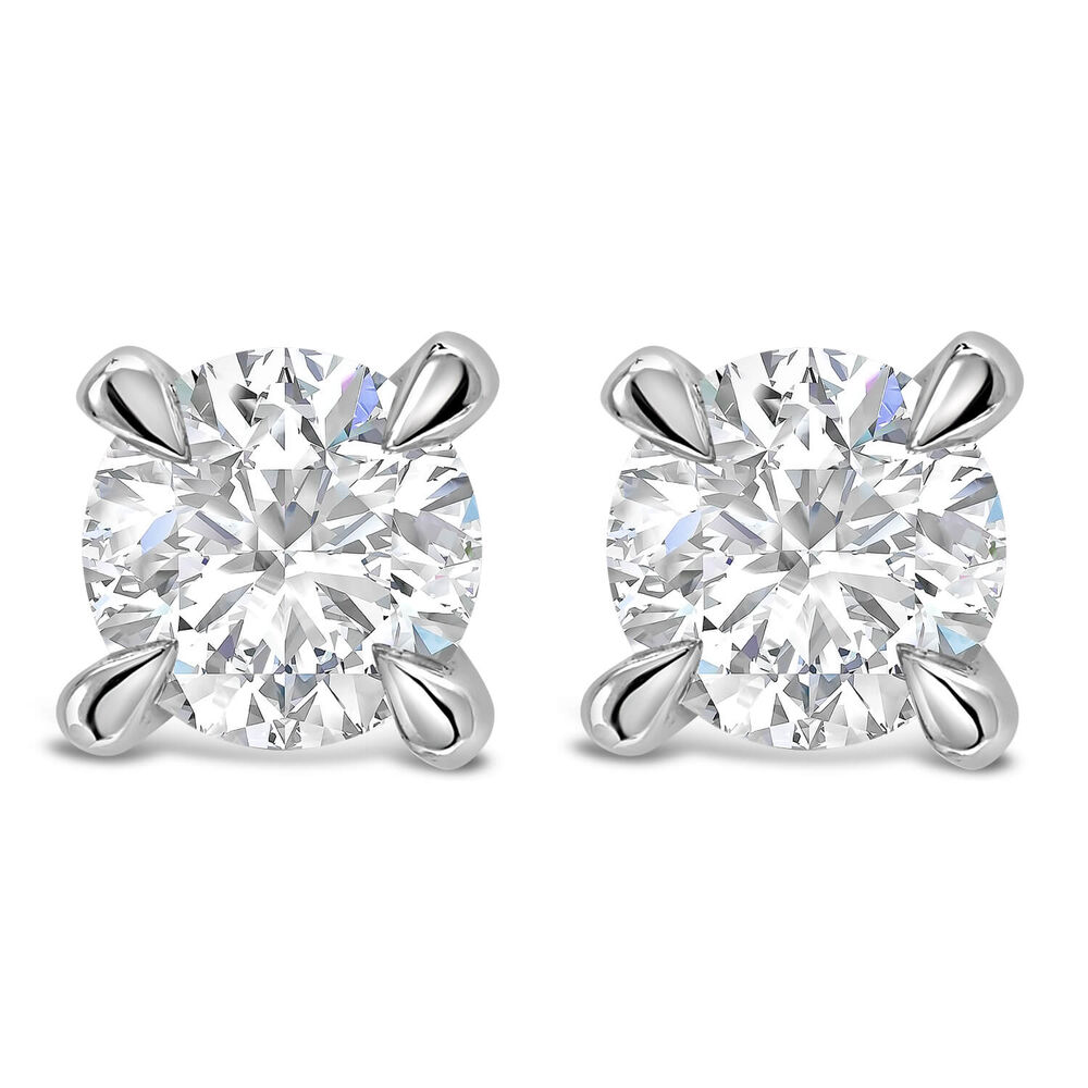 18ct White Gold 0.50ct Amia Diamond Earrings image number 0