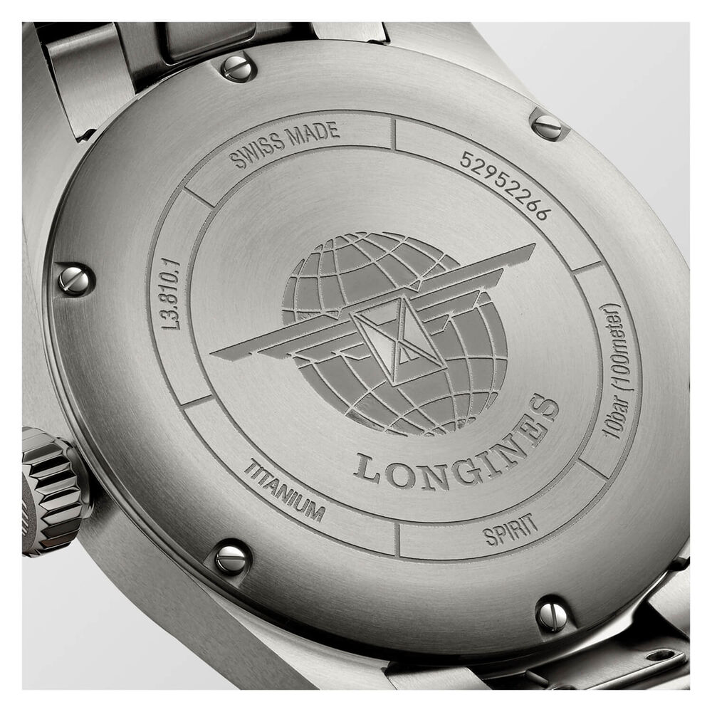 Longines Spirit 40mm Automatic Grey Dial Titanium Case Bracelet Watch image number 13