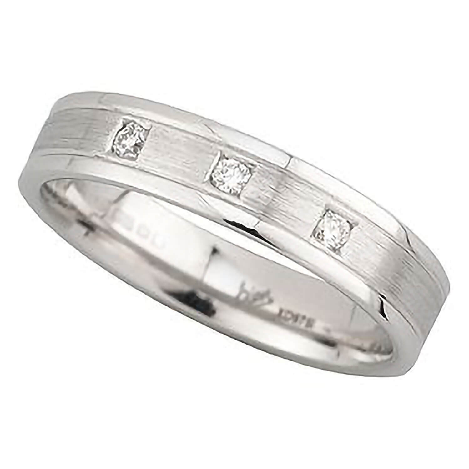 Twist Style Palladium and 0.45ct Diamond Engagement Ring
