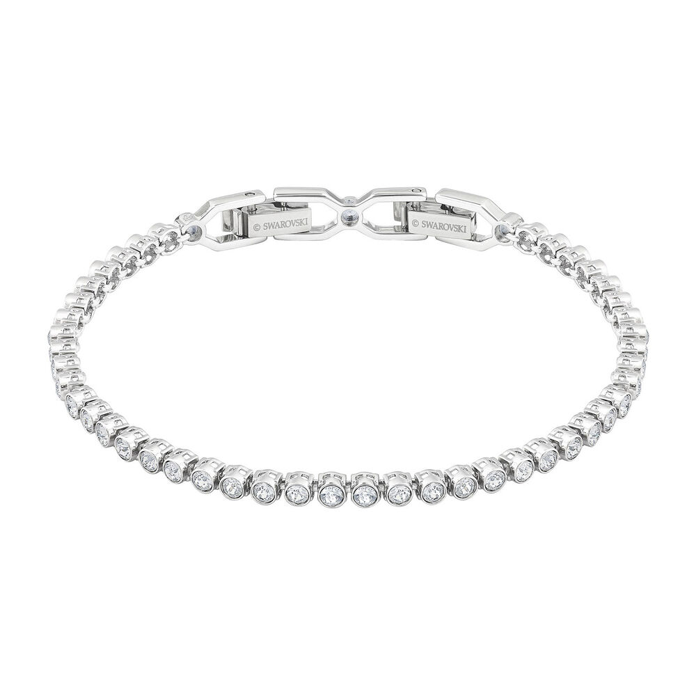 Swarovski Crystal Emily Rhodium Plated Round Tennis Bracelet