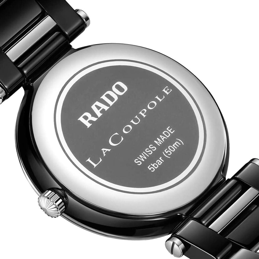 Rado LaCoupole Diamonds 31mm Black Dial High-Tech Ceramic Bracelet Watch image number 3