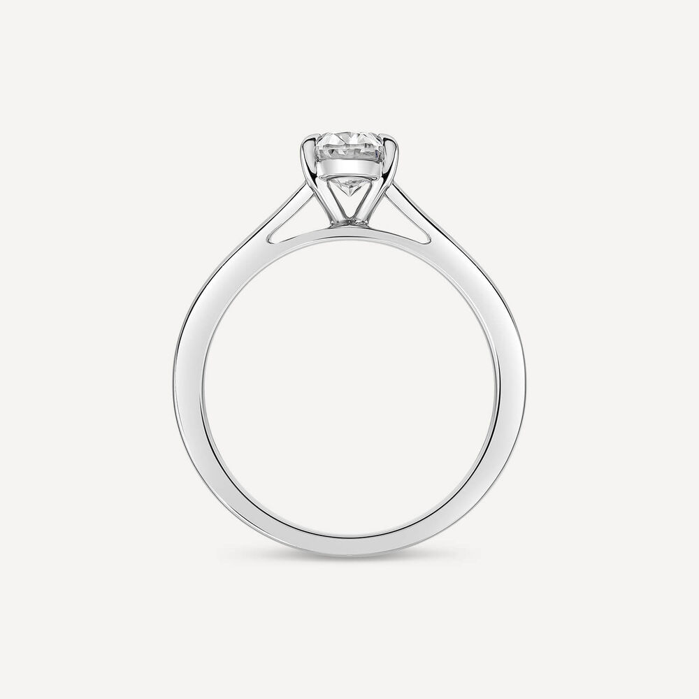18ct White Gold Lab Grown 1ct Oval Diamond Engagement Ring