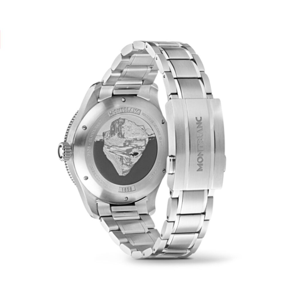 Montblanc Iced Sea 41mm Grey Glacier Dial Steel Case Bracelet Watch image number 4