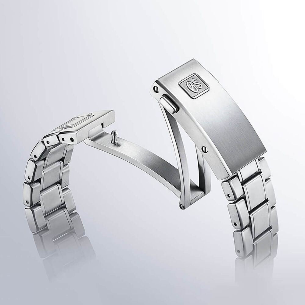 Grand Seiko ‘Ice Forest’ UFA Spring Drive 37mm Dial Titanium Bracelet Watch image number 5