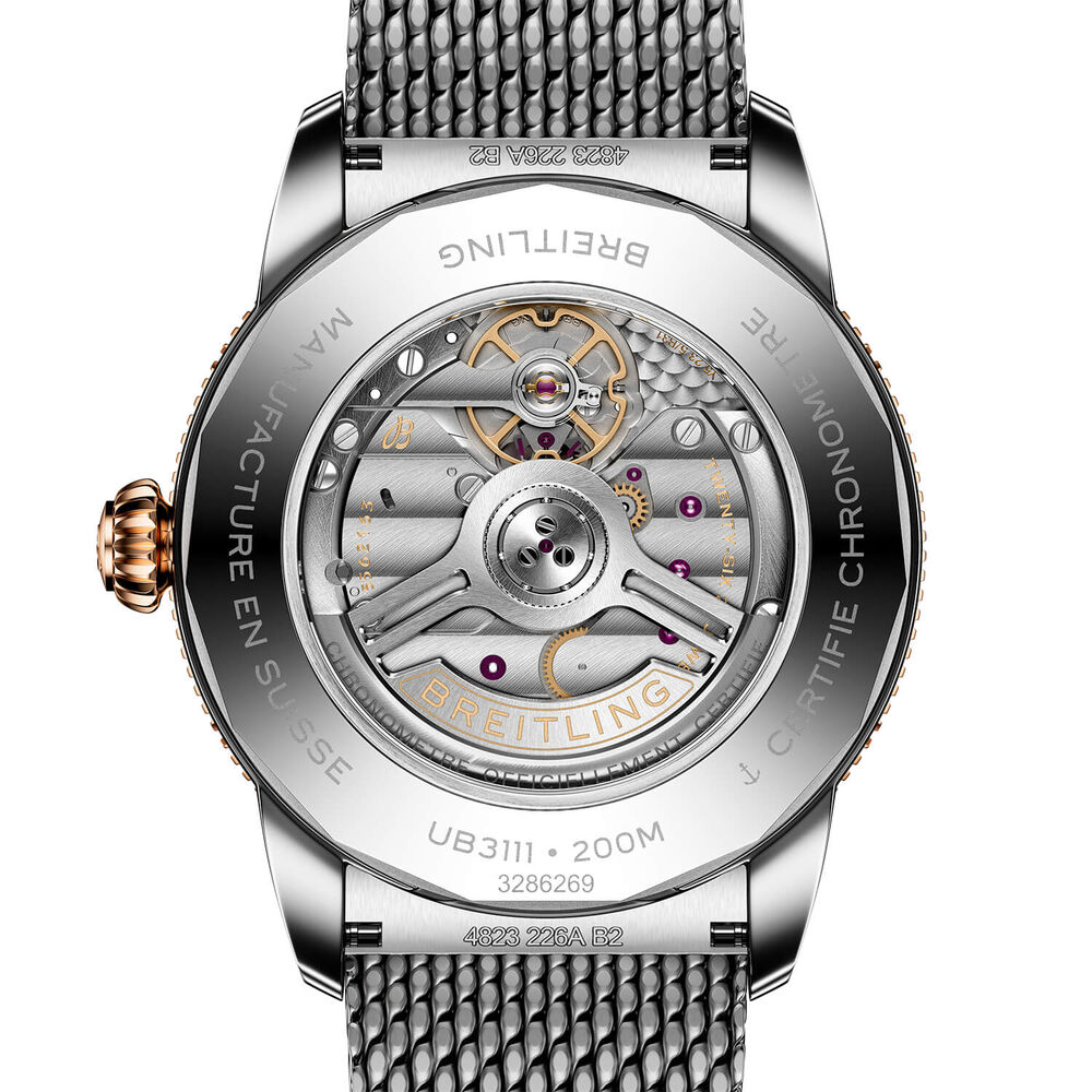 Breitling Superocean Heritage B31 Automatic 42mm Black Dial 18k Red Gold Details Bracelet Watch image number 1