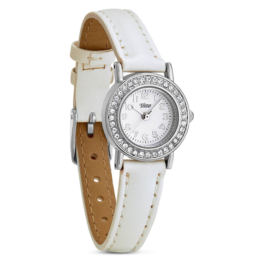 Telstar Girl's Stone-Set First Communion Watch image number 0