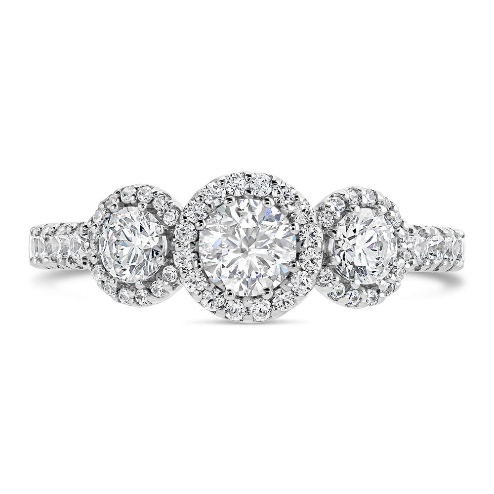 Northern Star 1.0ct Three Diamonds 18ct White Gold Diamond Ring