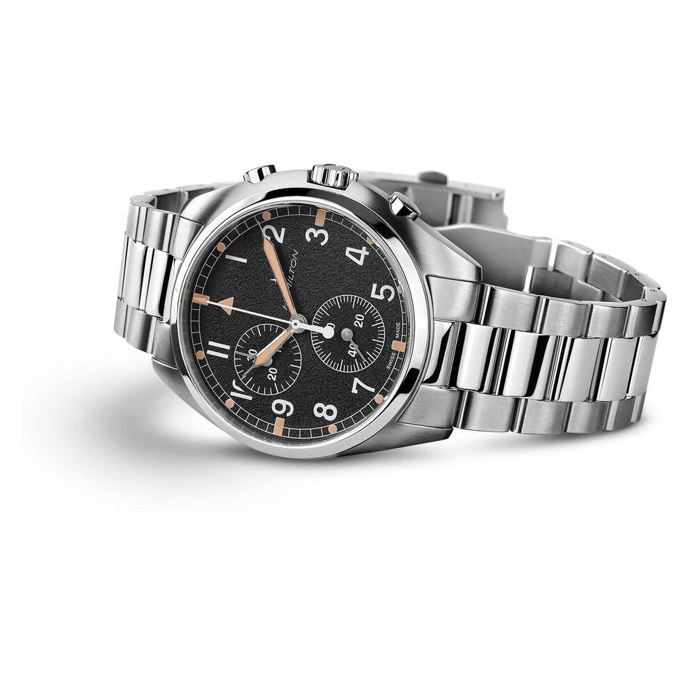Hamilton Khaki Aviation Pilot Pioneer Quartz 41mm Black Case Watch
