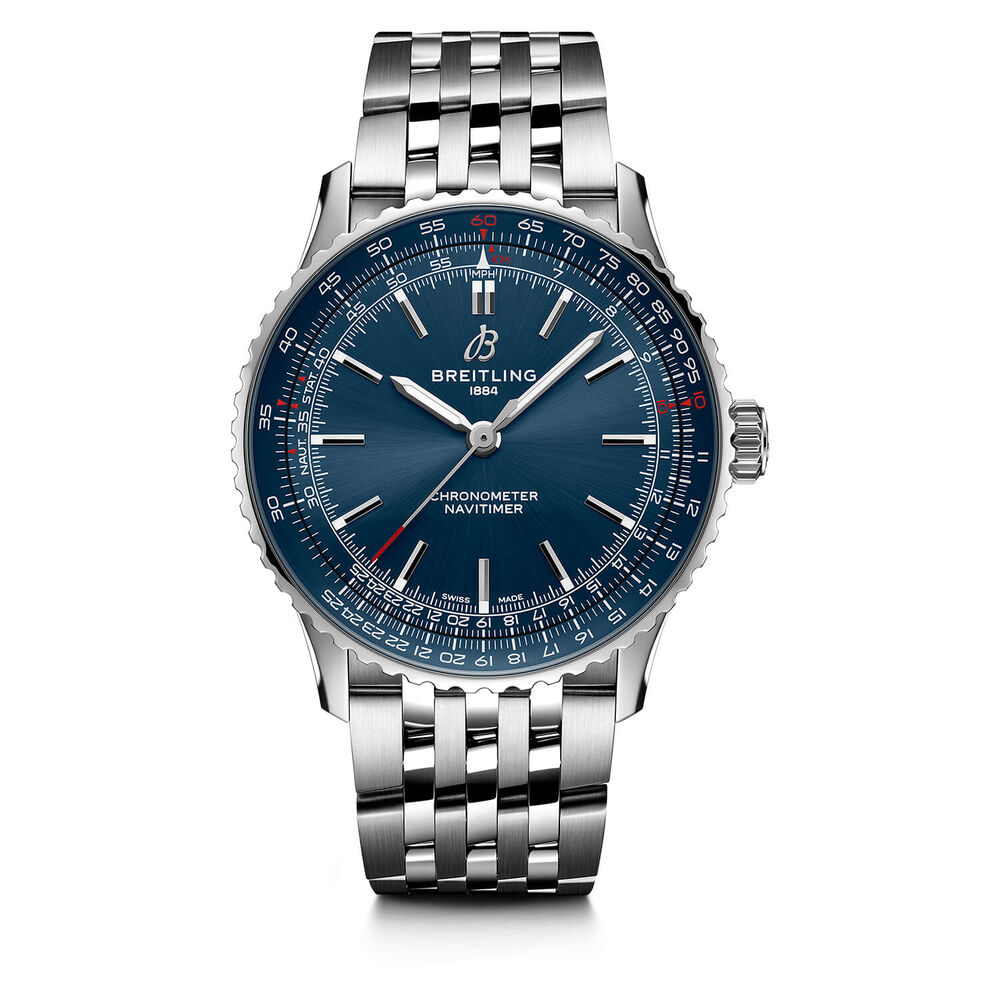 Breitling Navitimer Automatic 41mm Blue Dial Steel Bracelet Watch image number 0