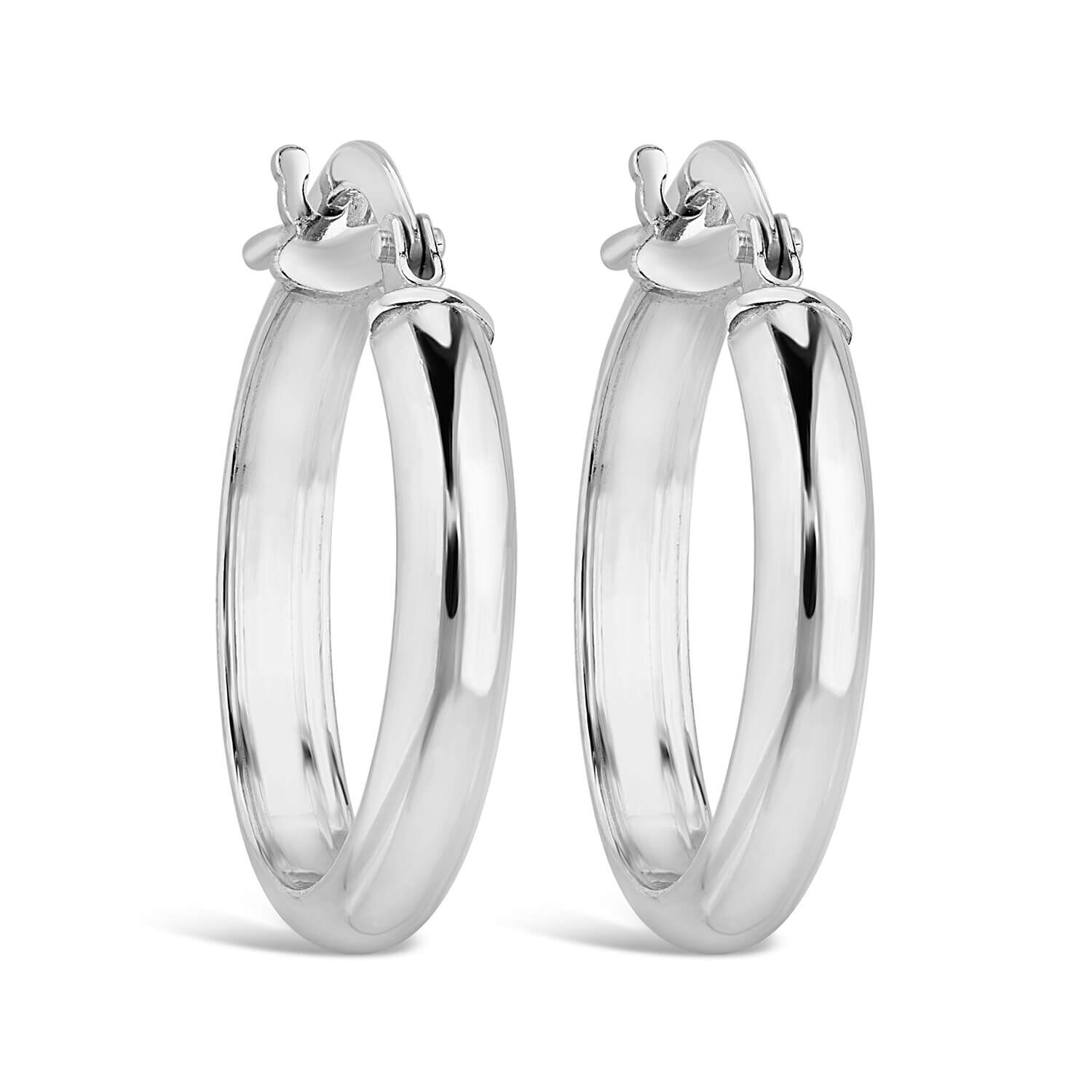 Ladies silver hoop earrings hotsell