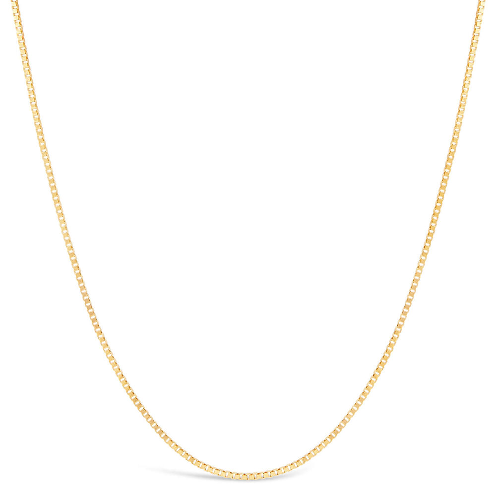 9ct Yellow Gold Light Box 18' Chain Necklace