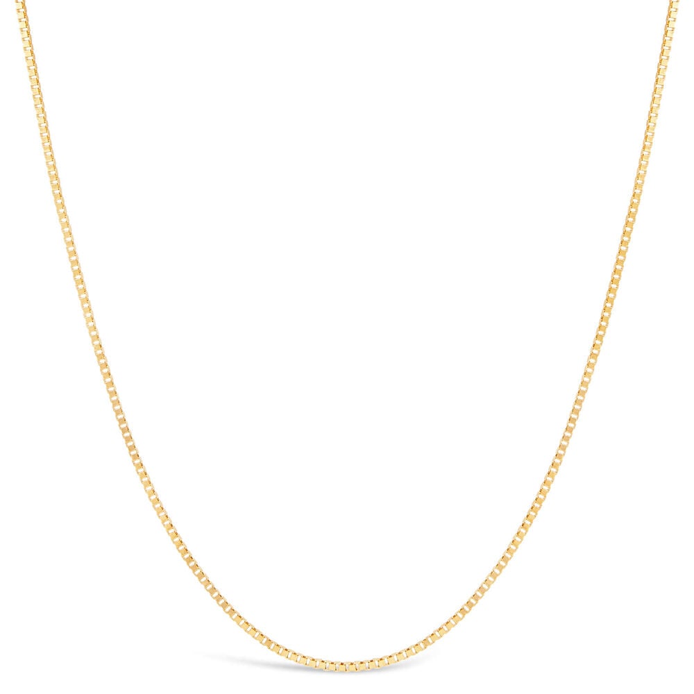 9ct Yellow Gold Light Box 18' Chain Necklace image number 0