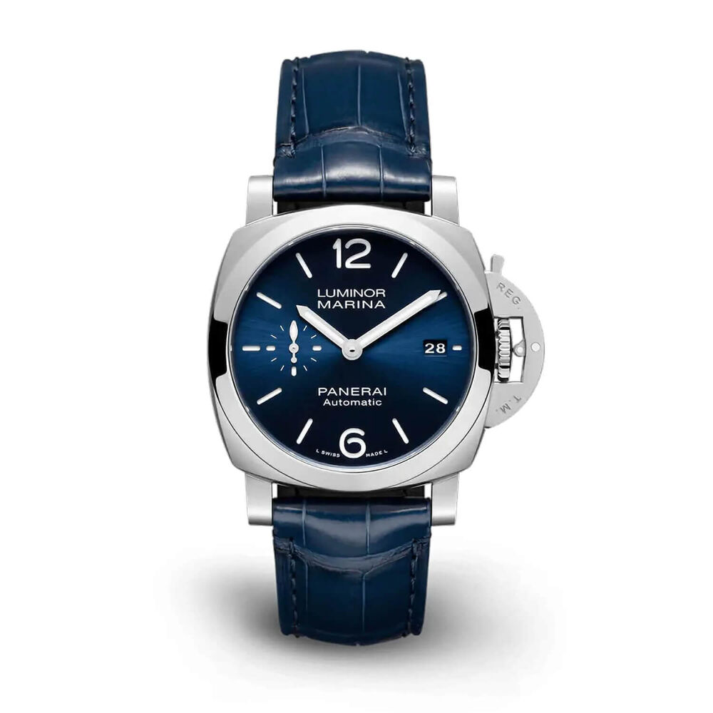 Panerai Luminor 40mm Quaranta Blue Dial Strap Watch