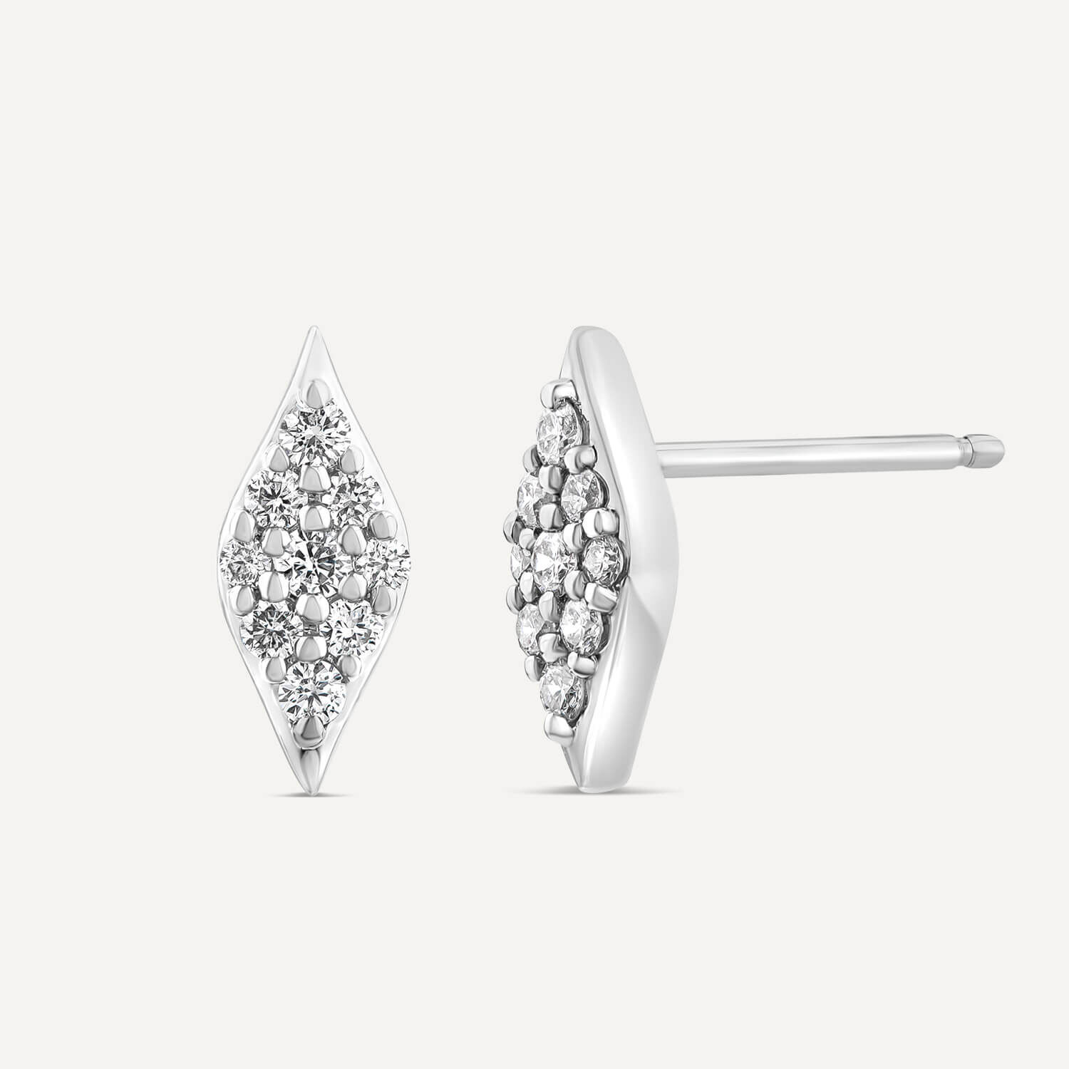 Diamond shaped discount stud earrings