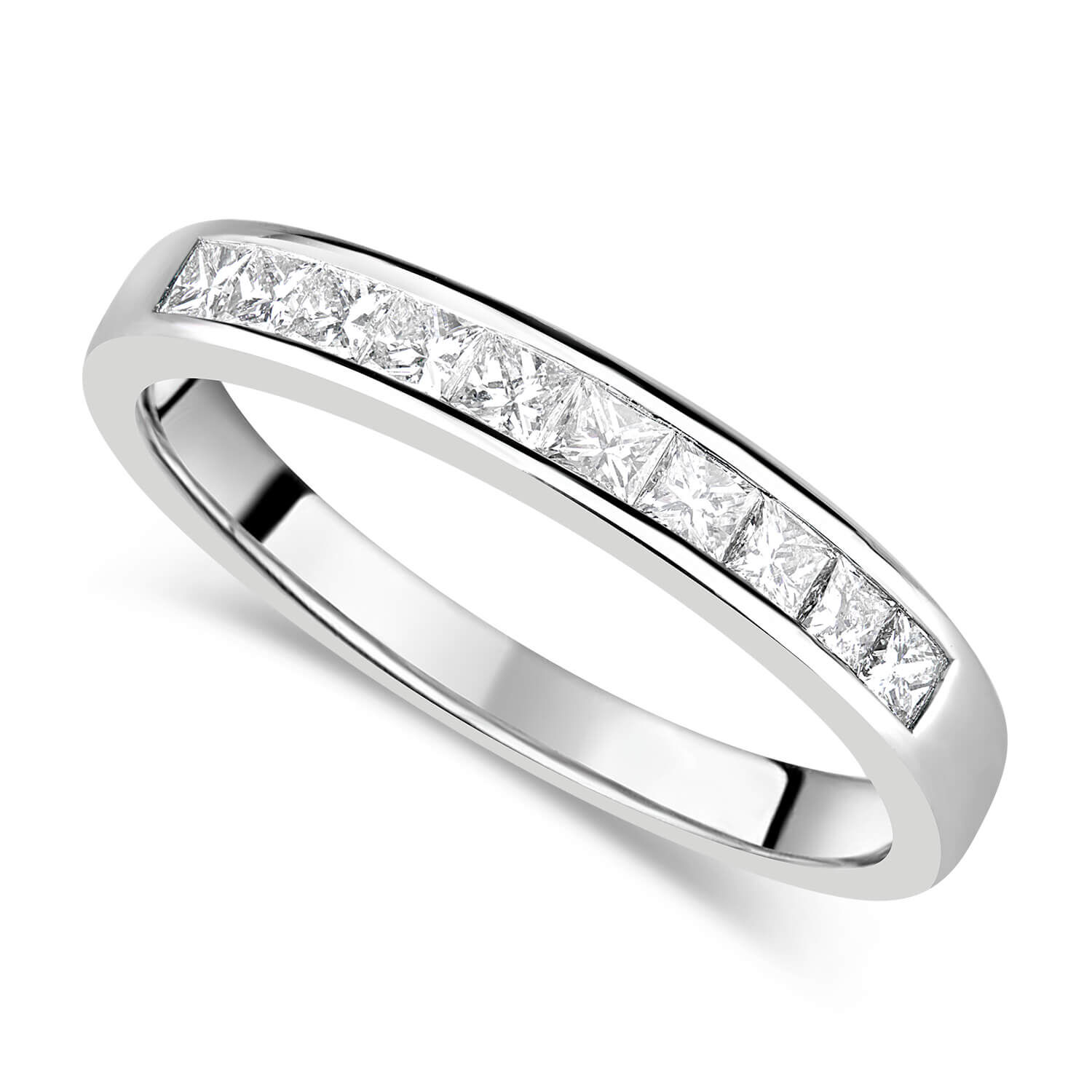 Ladies white gold eternity shop rings