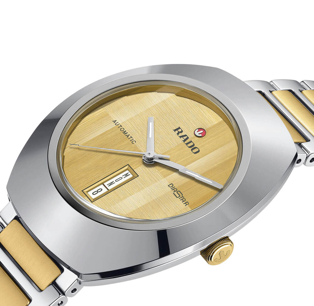 Rado DiaStar Original Automatic 38mm Yellow Gold Dial Two-Toned Steel Bracelet Watch image number 1