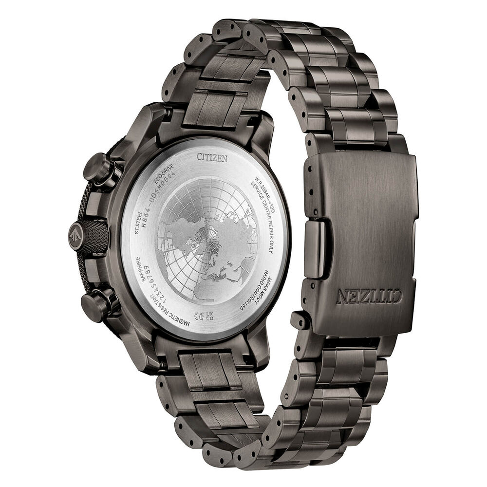 Citizen Promaster Geo Trekker Limited Edition 46mm Blue Dial Grey Steel Bracelet Watch image number 2