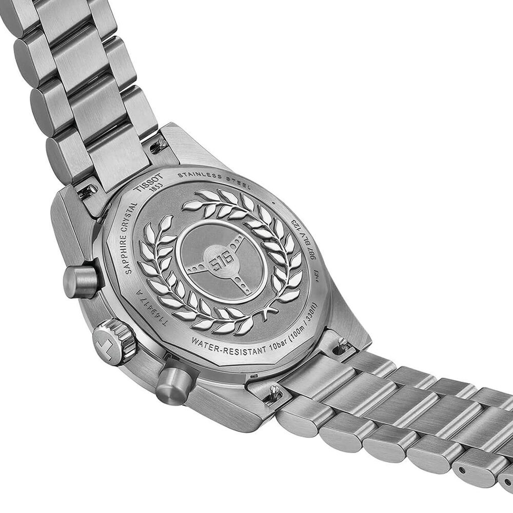 Tissot PR516 Chronograph 40mm Black Dial Steel Bracelet Watch image number 3