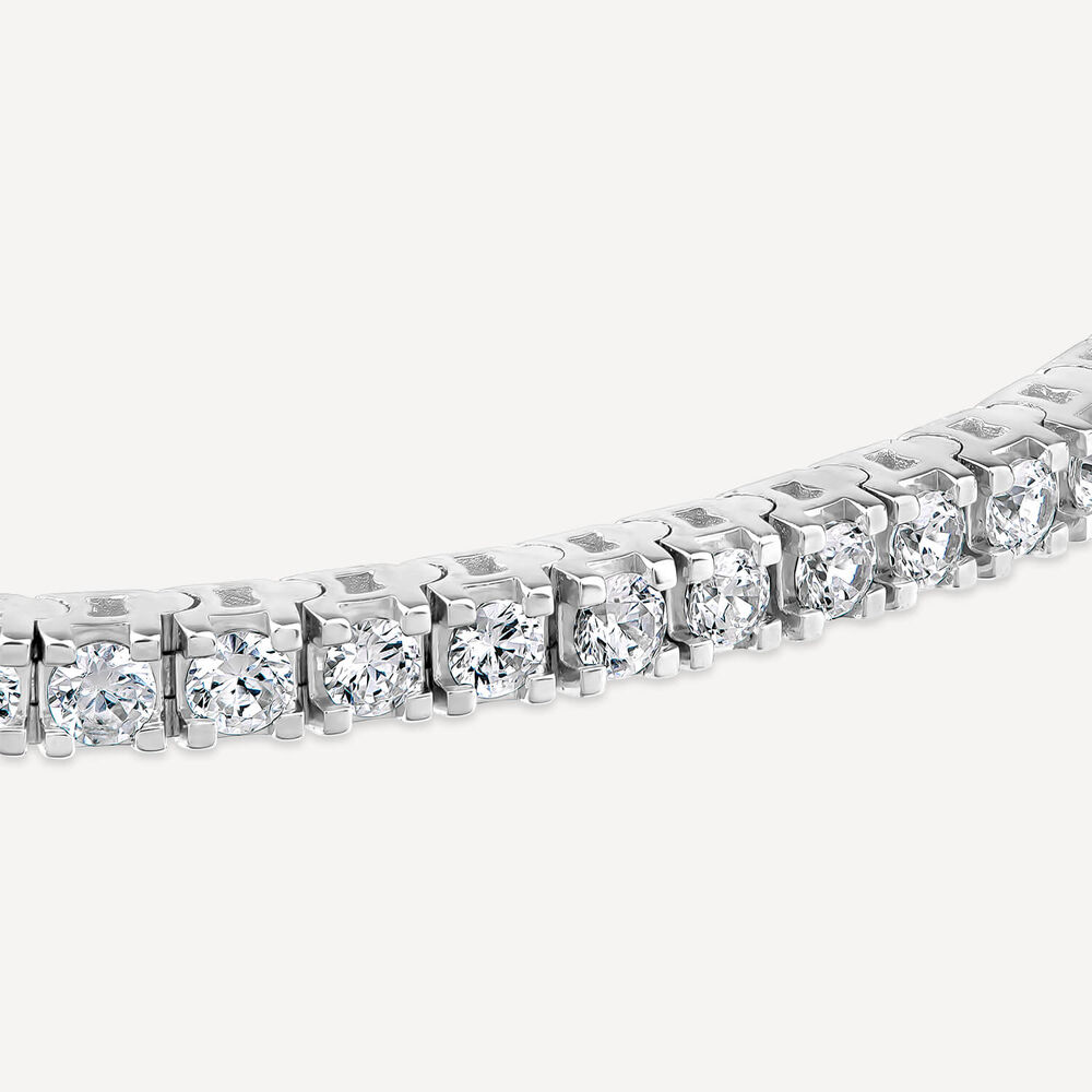 Born 9ct White Gold 3.00ct Lab Grown Diamond Tennis Bracelet image number 3