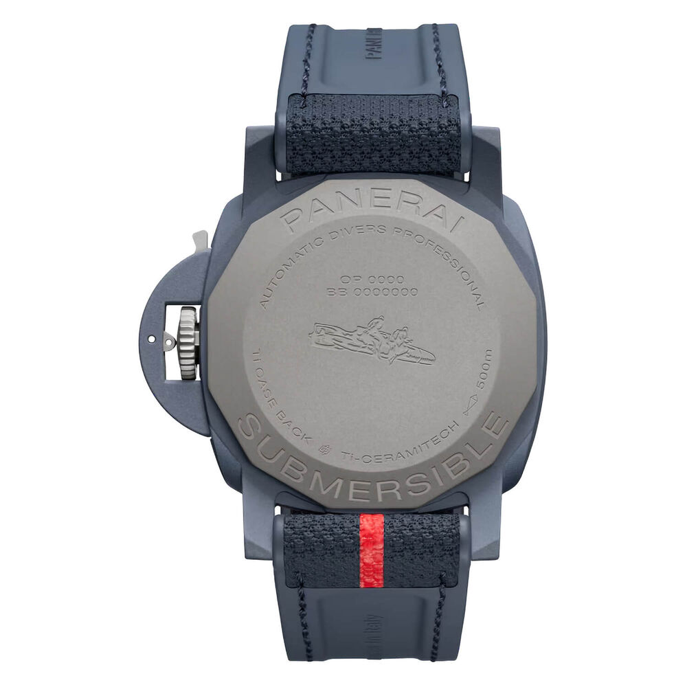 Panerai Submersible QuarantaQuattro Luna Rossa Ti-Ceramitech™ 44mm Blue Dial Strap Watch image number 4