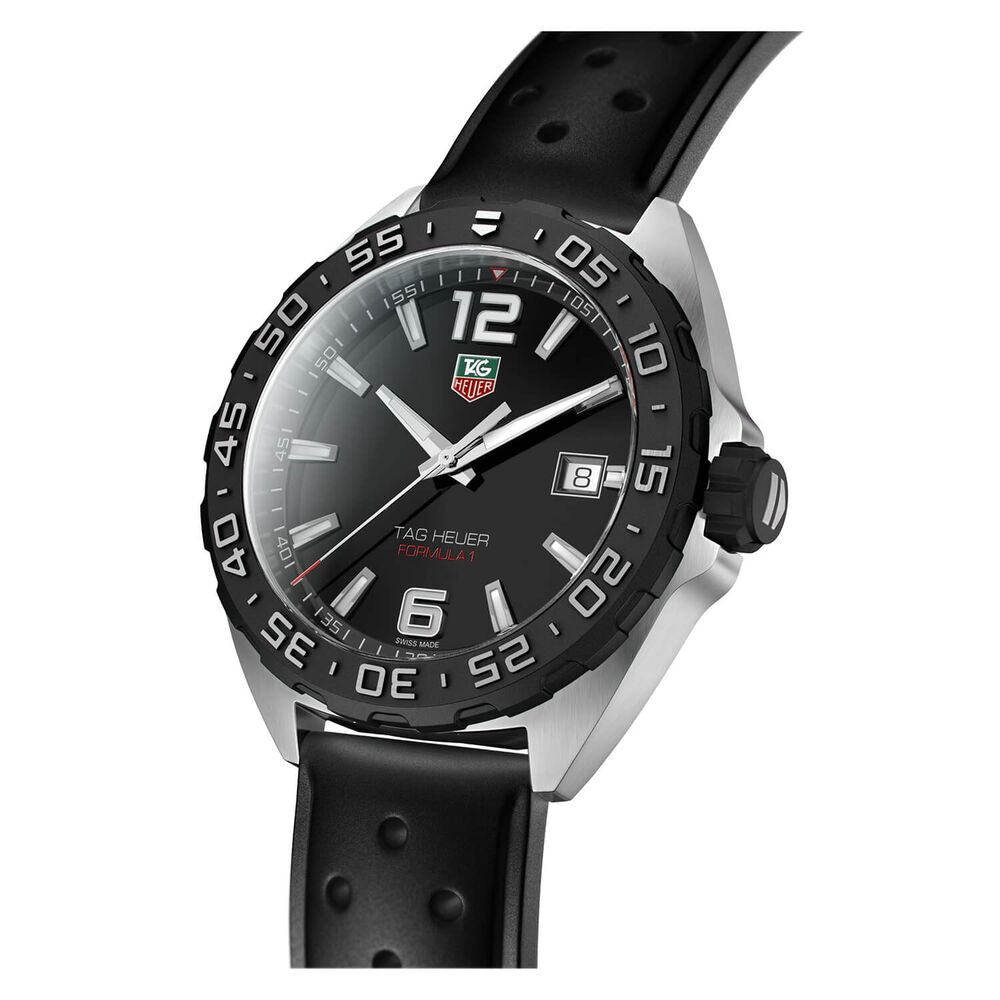 TAG Heuer Formula 1 Date 41mm Black Dial Rubber Strap Watch image number 2