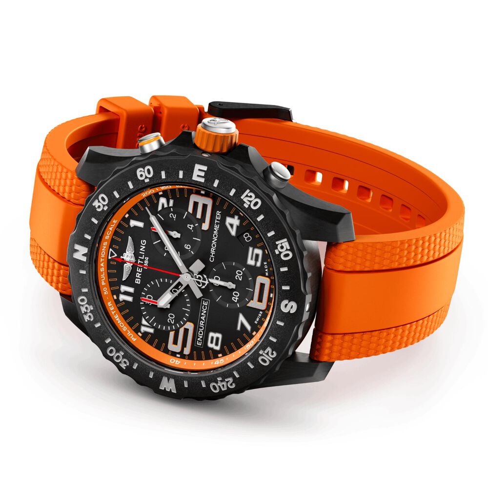 Breitling Endurance Pro 44mm Orange Rubber Strap Watch image number 3