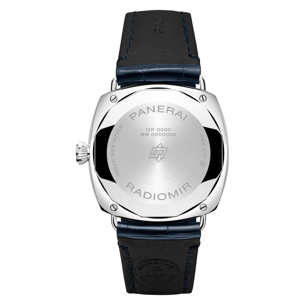 Panerai Radiomir Quaranta 40mm Blue Dial Rose Gold Indexes Blue Strap Watch image number 2
