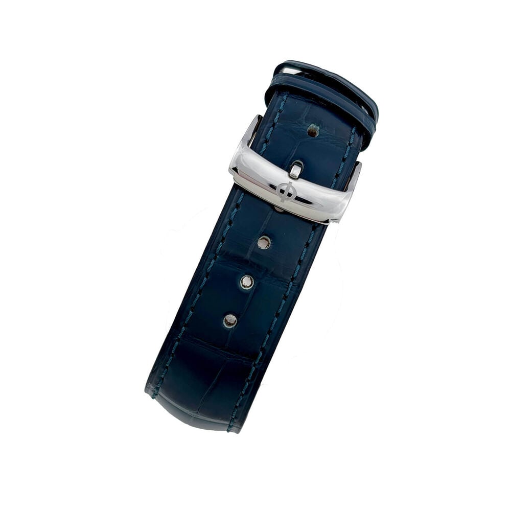 Pre-Owned Baume & Mercier Classima 42mm White Dial Blue Leather Strap Watch image number 2