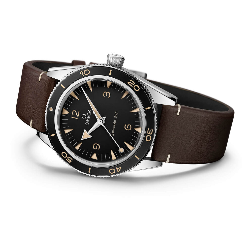 OMEGA Seamaster 300m 41mm Dial Rose Gold Index Bezel Steel Case Strap Watch image number 3