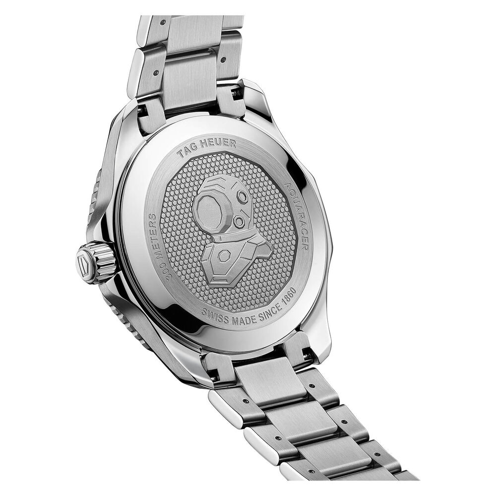 TAG Heuer Aquaracer 43mm Silver Dial Black Bezel Steel Case Bracelet Watch image number 4
