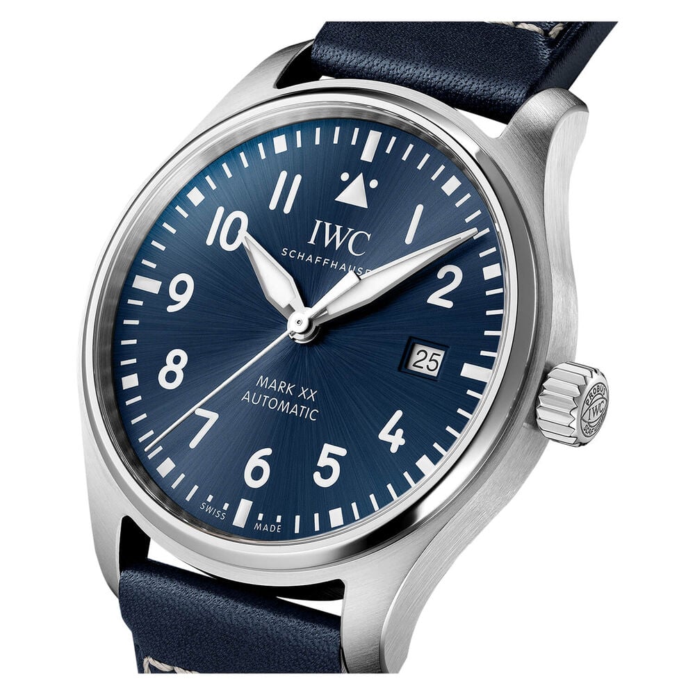 IWC Schaffhausen Pilot's Watch Mark XX Blue Dial Strap Watch