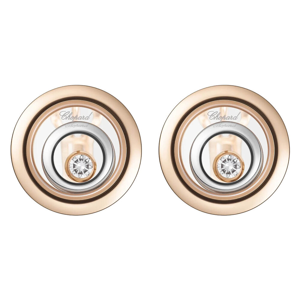 Chopard Happy Spirit 18ct White Rose Gold 0.19ct Diamond Earrings image number 2
