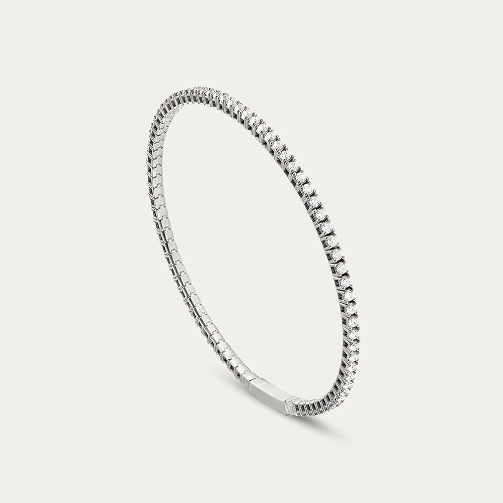 9ct White Gold 1.50ct Diamond Bangle