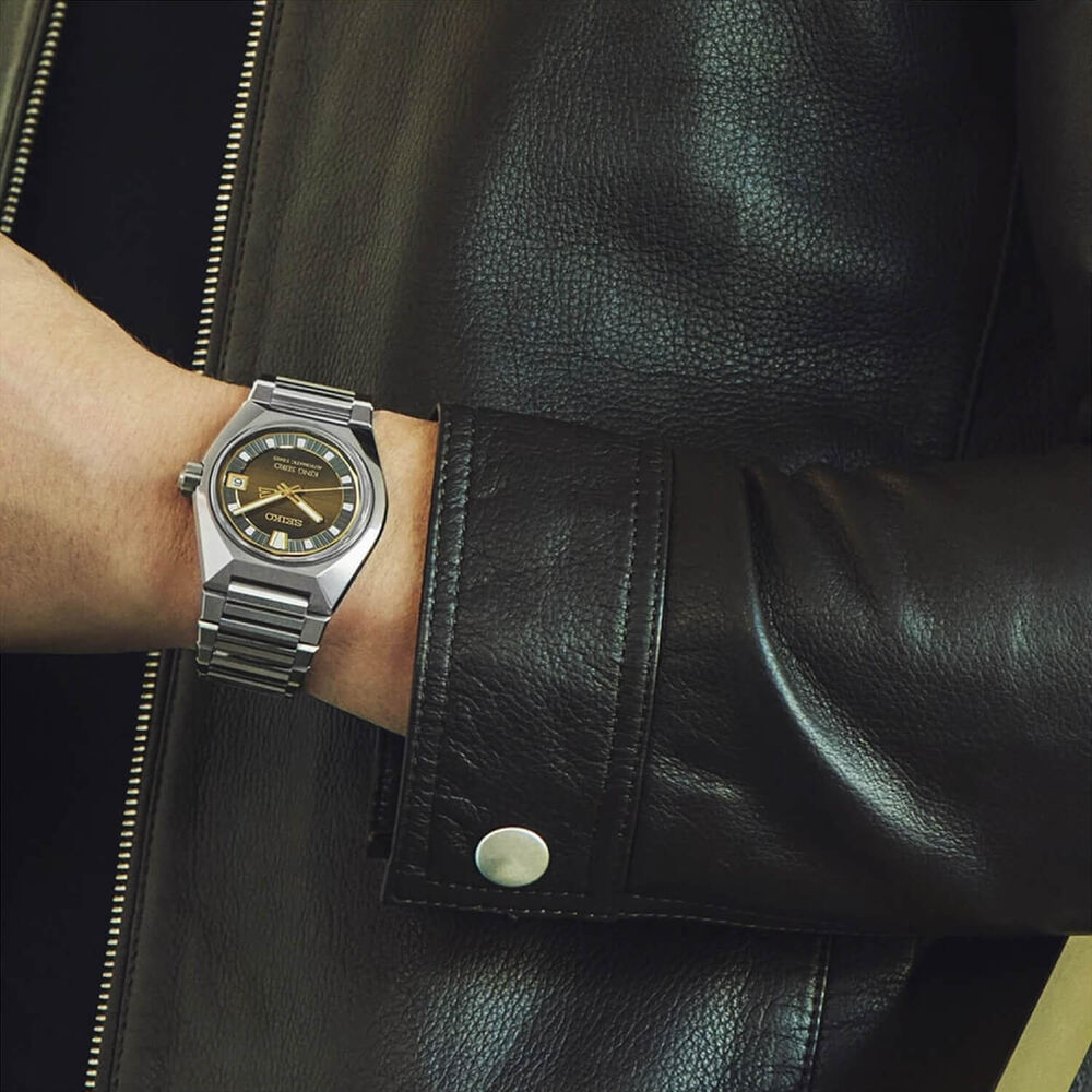 Seiko King Seiko VANAC 'Tokyo Horizon' Limited Edition 41mm Gold Dial Steel Bracelet Watch image number 8