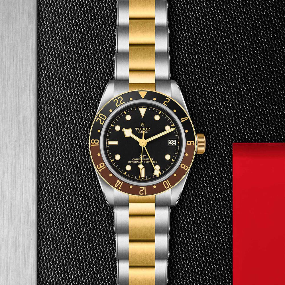 Tudor Black Bay GMT 41mm Automatic Steel Case Black Dial PVD Bracelet Watch image number 3