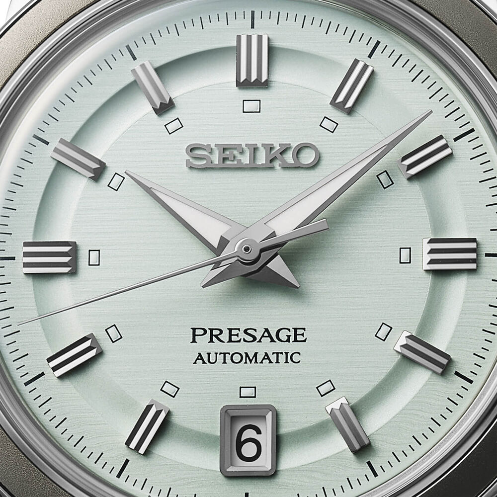 Seiko Presage Style 60s 'Ice Green' 39.5mm Dial Steel Bracelet Watch