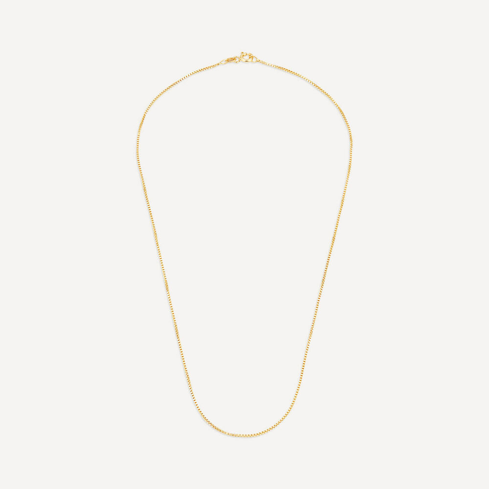 9ct Yellow Gold 20 inch Flat Curbed Chain Necklet image number 2