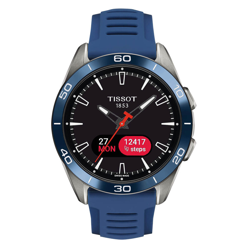 Tissot T-Touch Connect Sport 43.75mm Black Dial Blue Rubber Strap Watch