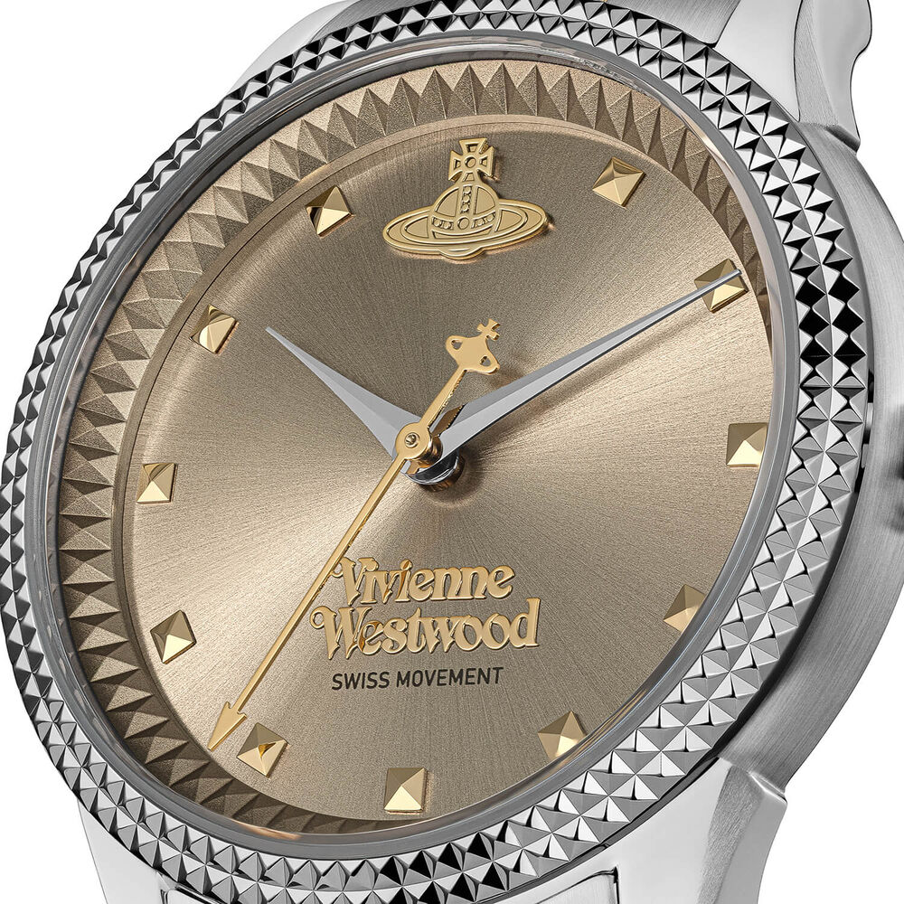 Vivienne Westwood Little Seymour 32mm Warm Grey Dial Two Tone Steel Bracelet Watch image number 2