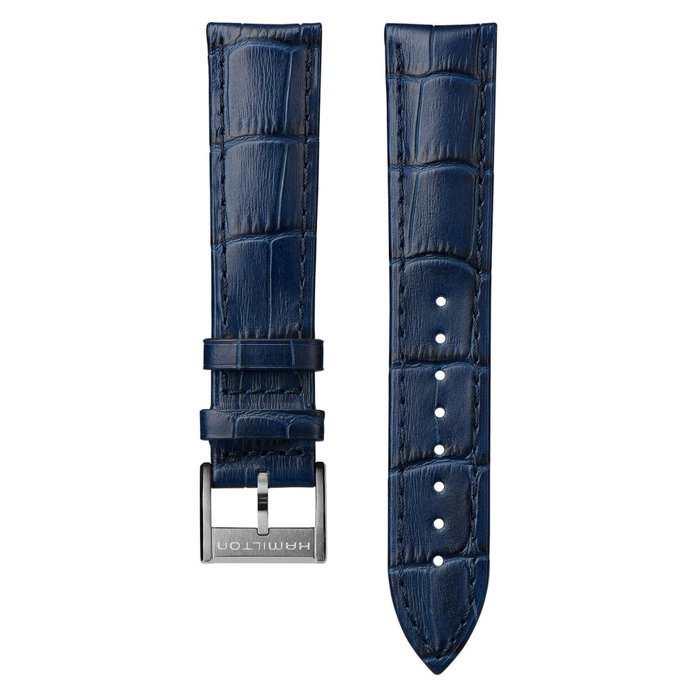 Hamilton Jazzmaster Auto 40mm Blue Dial Steel Case Blue Strap Watch image number 3