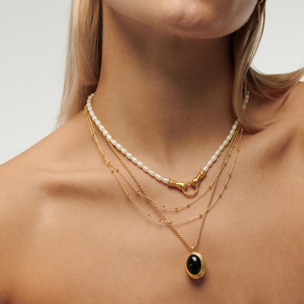 Missoma 18ct Gold Vermeil Sterling Silver Double Chain Necklace